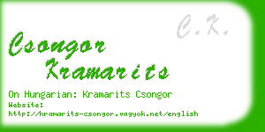 csongor kramarits business card